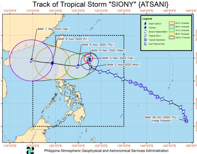 'Bagyong Siony' PAGASA weather update November 2, 2020