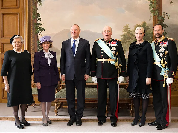 King Harald V and Queen Sonja of Norway, Crown Prince Haakon of Norway and Crown Princess Mette-Marit of Norway