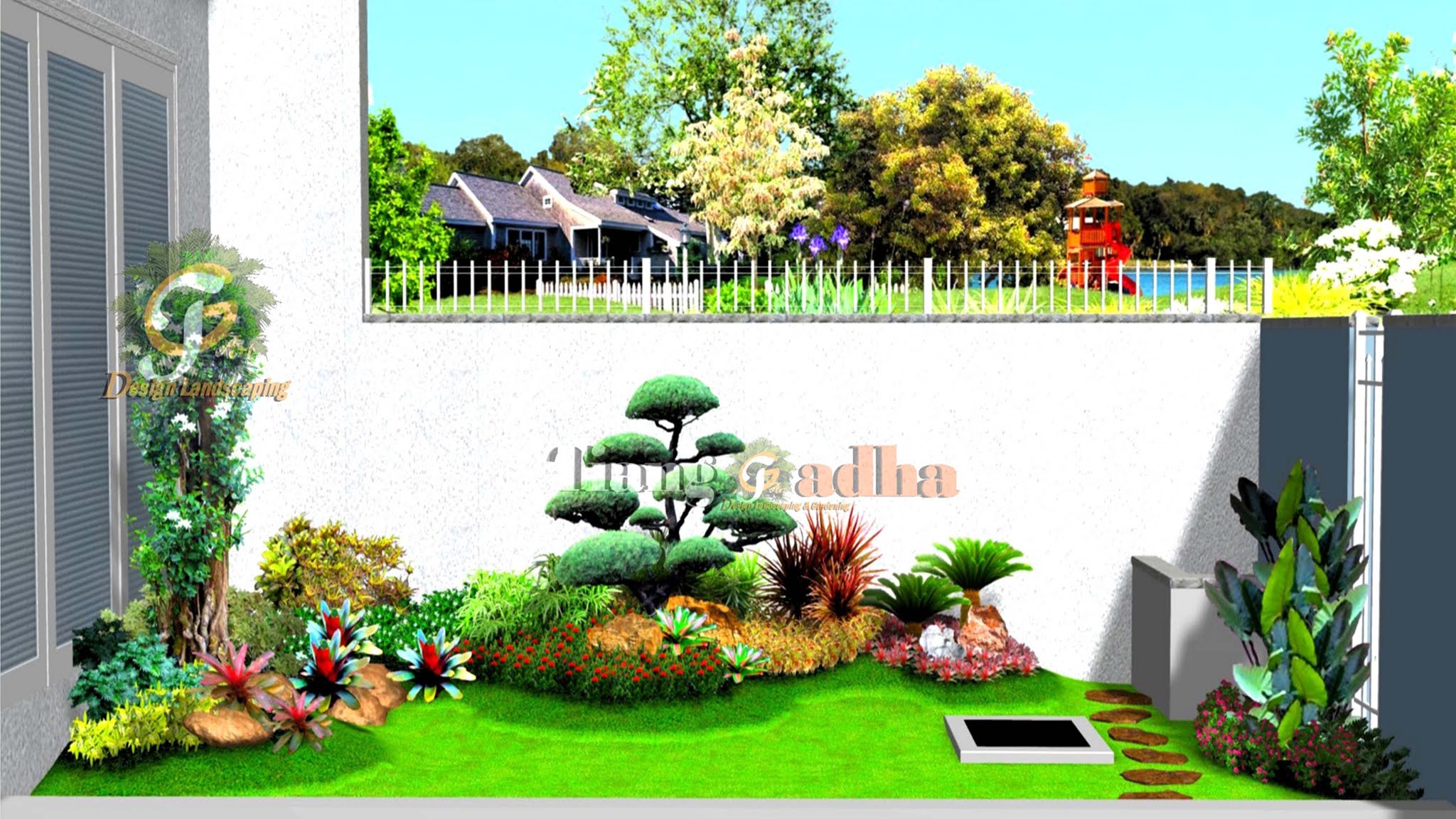 6 Tips Mudah Mendesain Taman Halaman Samping Rumah