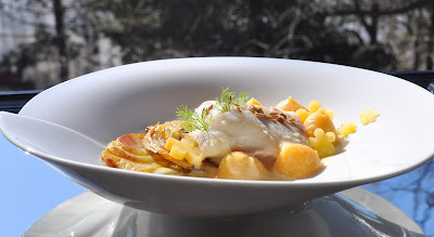 Kabeljau mit Kohlrübe, Fenchel und Kartoffeln
