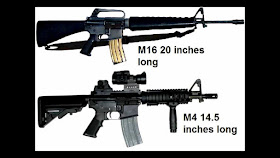M16 vs M4 Military Rifles Picture