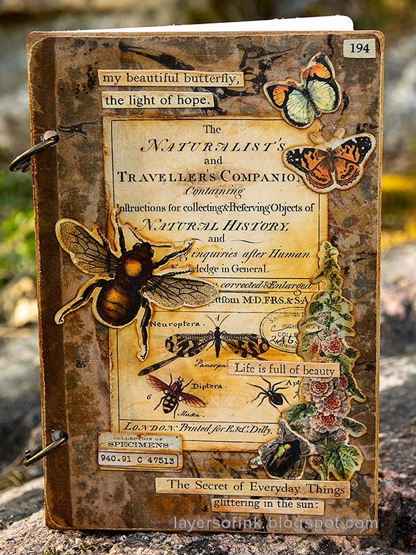 Layers of ink - Vintage Nature Notebook Tutorial by Anna-Karin Evaldsson.
