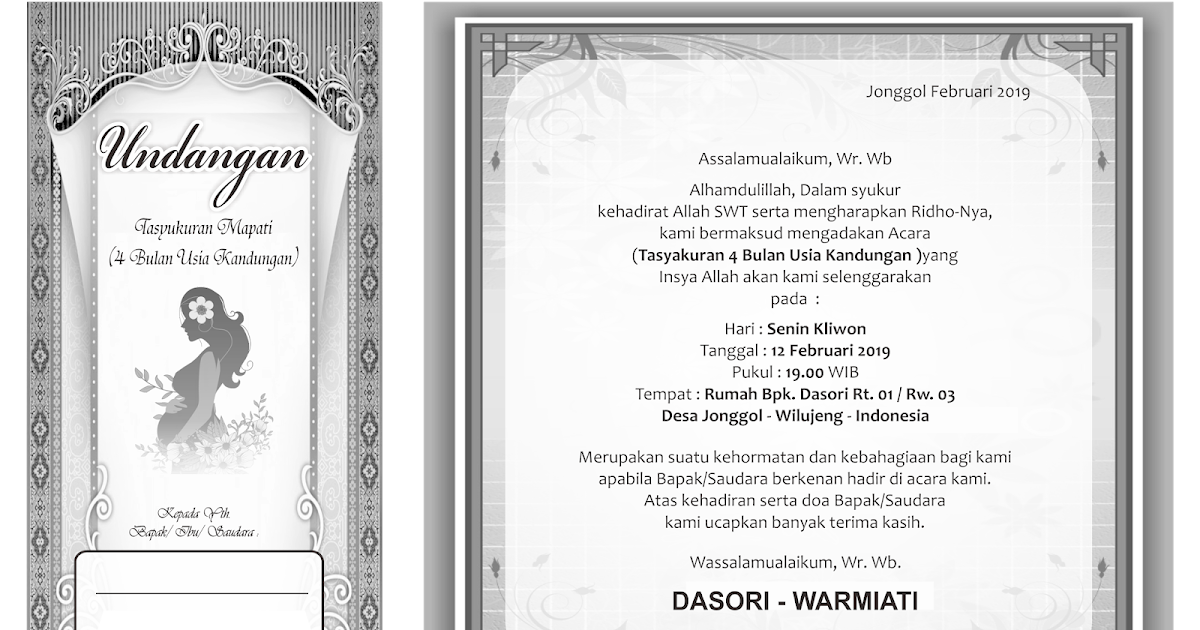 Undangan Tasyakuran 4 Bulanan