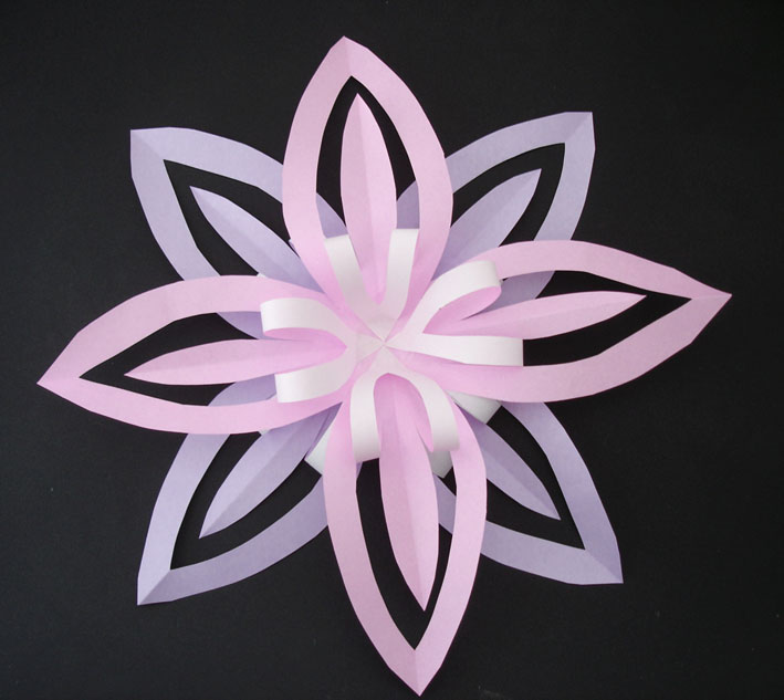 origami paraíso Flor de kirigami