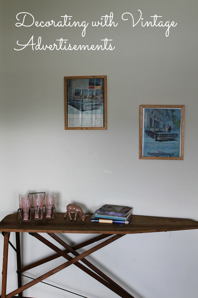 How to Decorate on the Cheap with Vintage Ads / VaVoom Vintage