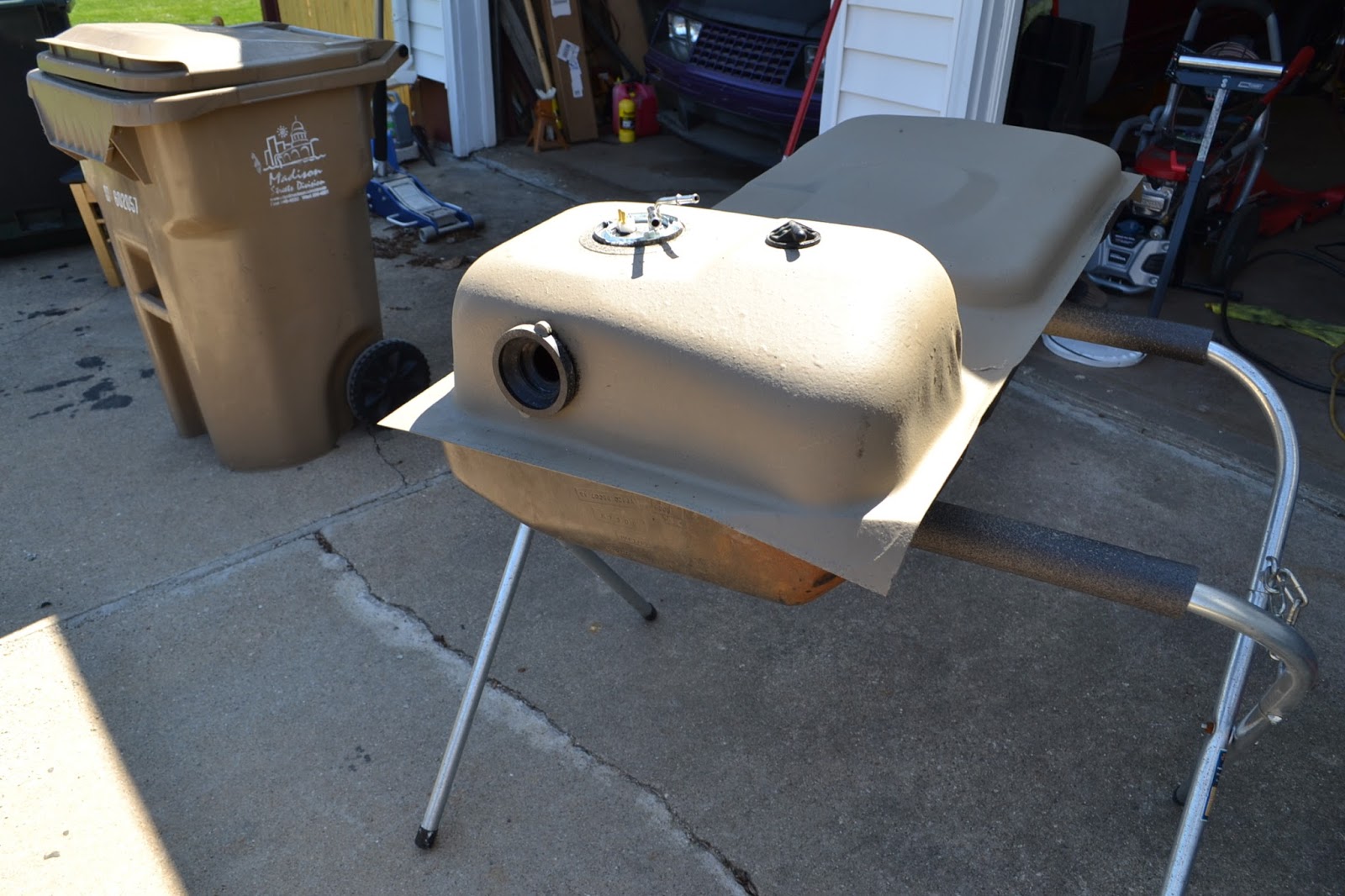Fox Body Mustang Restoration Installing a 1982 Mustang Fuel tank into