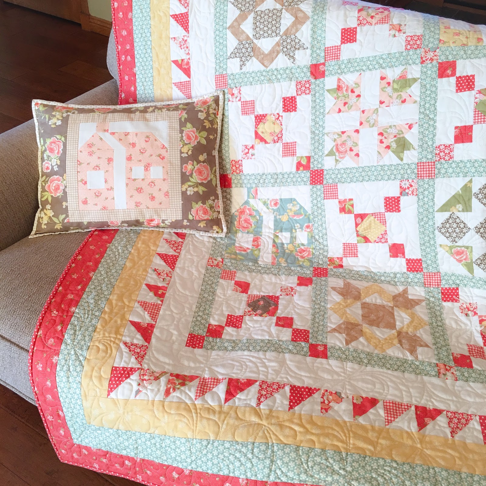 Carried Away Quilting Crossroads Quilt Along My finished quilt