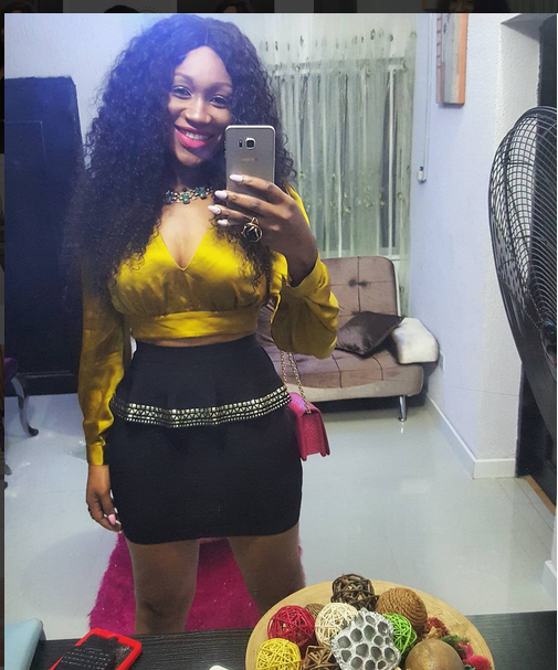 Actress Ebube Nwagbo Dazzles In A Bum-Short And T-Shirt