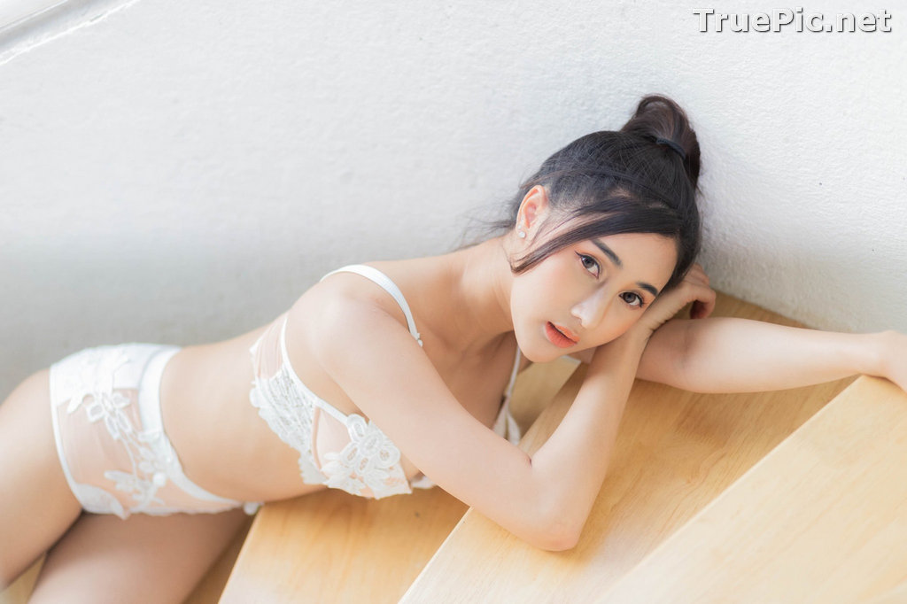 Image Thailand Model - ณัฐกนก สิทธิรัตน์ (Aomam) - Yellow and White Lingerie - TruePic.net - Picture-14