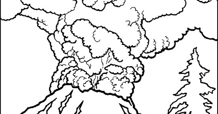 hasil mewarnai gambar gunung 