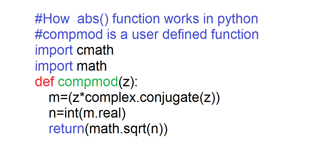 A sample python code..