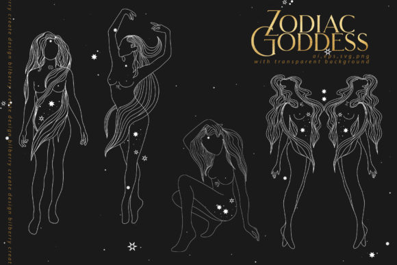 Moon Goddess Art Set Graphic