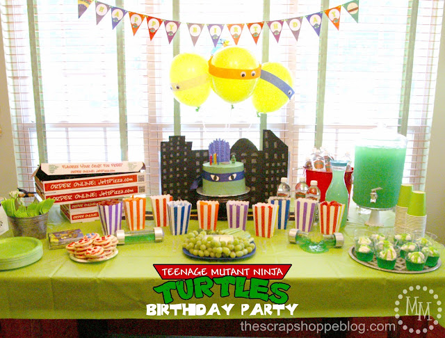 teenage mutant ninja turtle party table