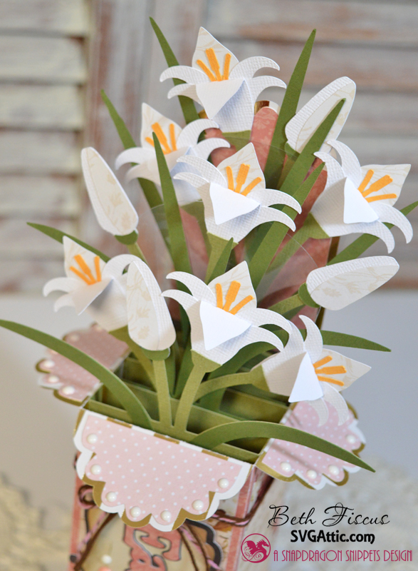 SVG Attic Blog Easter Lily Bouquet Box Card with Beth