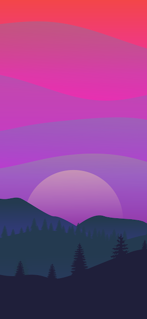 Beautiful backgroun wallpaper hd of a purple sunset landscape for iphone and others mobile phone