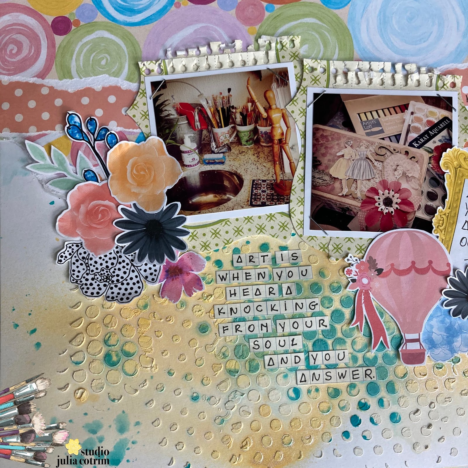 Studio Julia Cotrim {let your art out, layout de scrapbooking"} crop com Dea Albuquerque, by