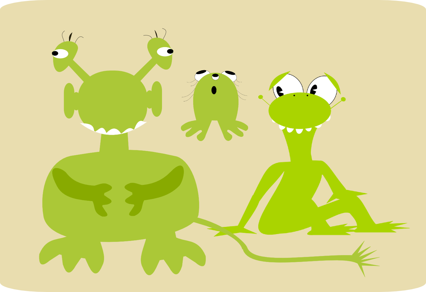 free printable monsters greeting card - ausdruckbare Karte - freebie