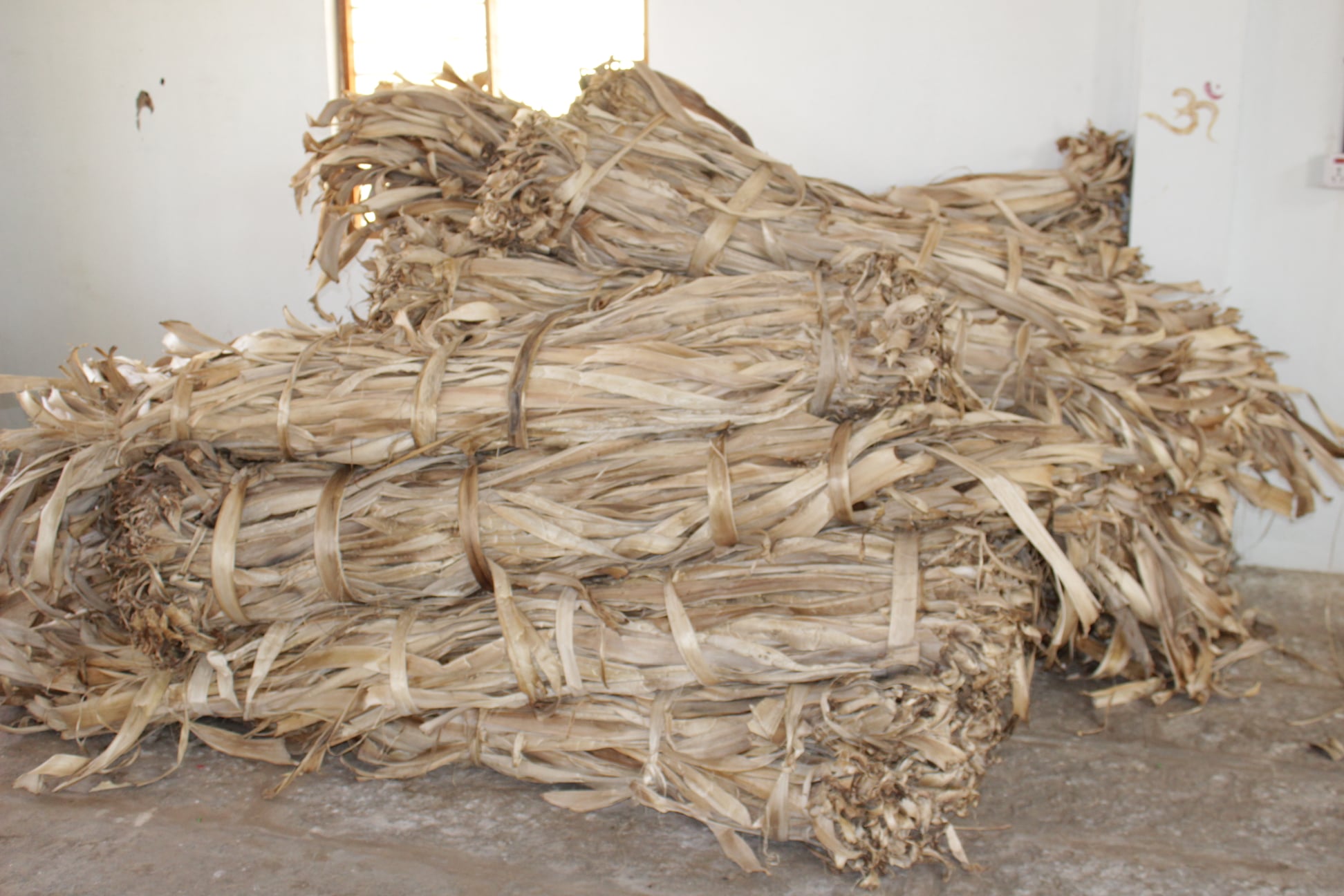 Eco Green Unit Banana fibre Thread Twisting project in Karnataka