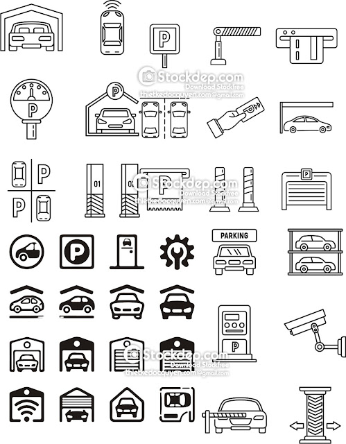 garage icon set free stock garage icon set free stock