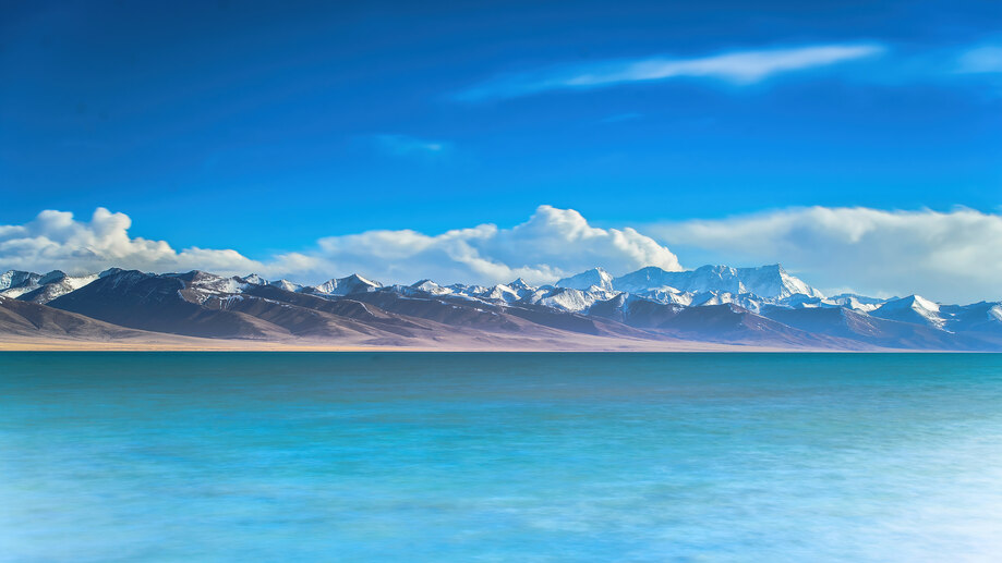 Ocean Mountain Sky Scenery 4K #4290b Wallpaper PC Desktop