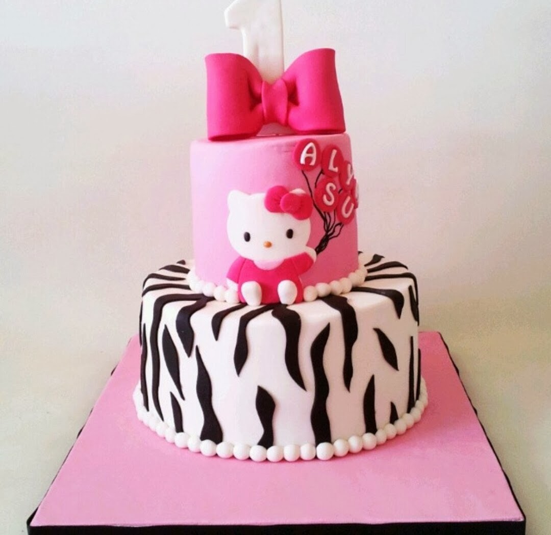 NİL BUTİK PASTA HELLO KITTY VE KELEBEK TEMALI 1 YAŞ DOĞUM GÜNÜ PASTALARI
