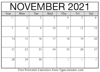 Free Printable Calendar November 2021 Free Printable Calendar November 2021