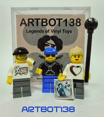 Legends of Vinyl Custom LEGO Mini Figure Set #3 feat Frank Kozik, L'amour Supreme & Tara McPherson by Artbot138