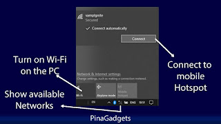 Connect PC to mobile hotspot