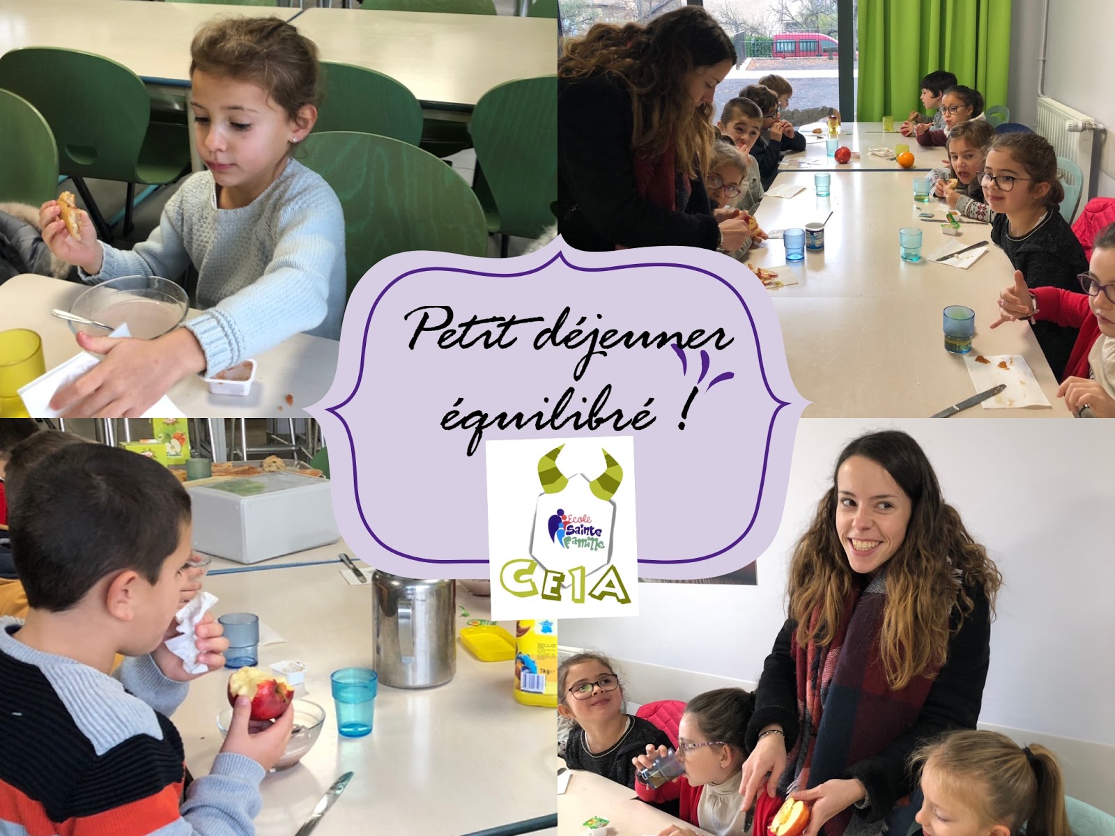 École Sainte Famille Petit déjeuner équilibré avec Manon notre