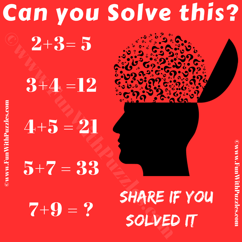 Fun Maths Reasoning Brain Teaser for Adults with an Answer