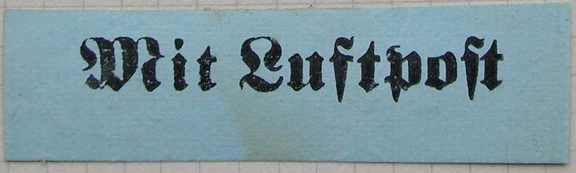 International Airmail And Priority Mail Labels: Danzig: Airmail labels
