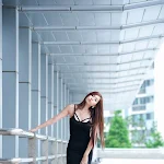 Beautiful Model Lee Ji Min in Black Dress Foto 15