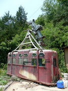 We visited the caves outside Chattanooga. This old cablecar was near the .