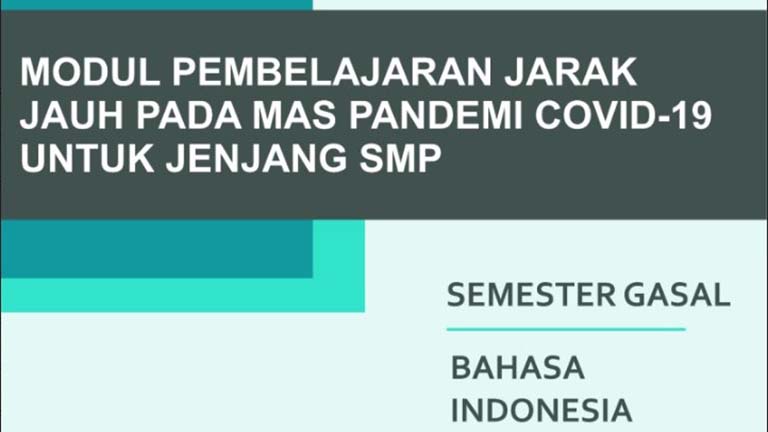 Modul PJJ B. Indonesia Kelas 8 SMP/MTs Semester 1 Tahun