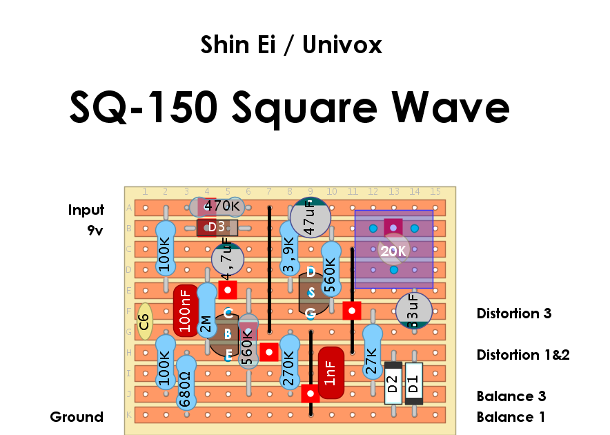 Dirtbox Layouts: Shin Ei / Univox SQ-150 Square Wave
