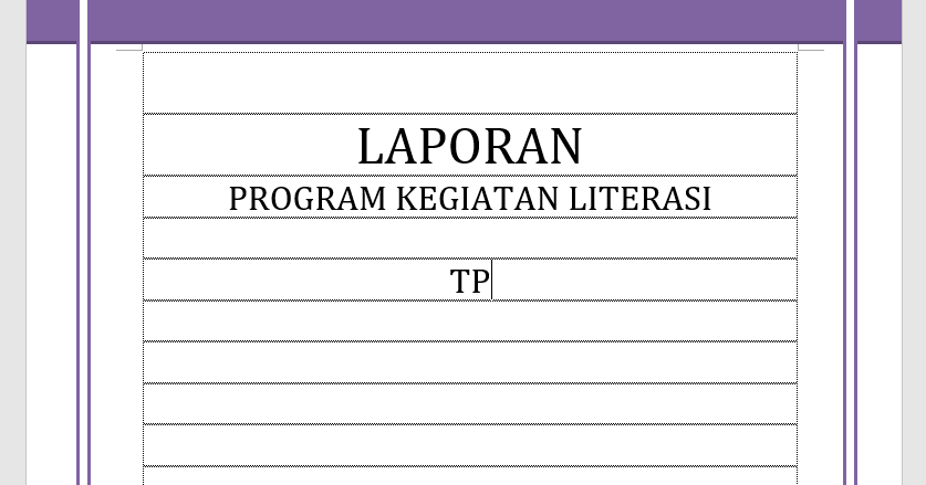 Contoh Laporan Kegiatan Literasi Sd Seputar Laporan