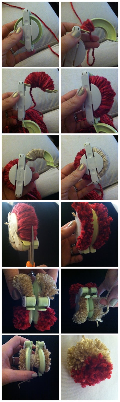 DIY pom pom ornaments & garland for holiday or wedding decor by oh lovely day