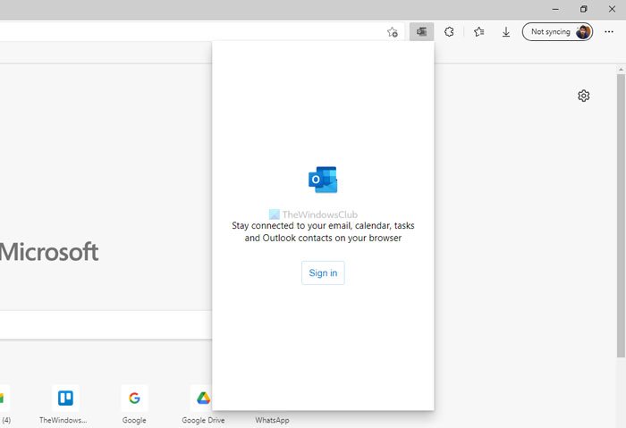 L'estensione di Microsoft Outlook per Edge ti consente di gestire e-mail, calendario, attività