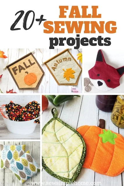 Easy  fall sewing projects that help make your home festive for autumn.