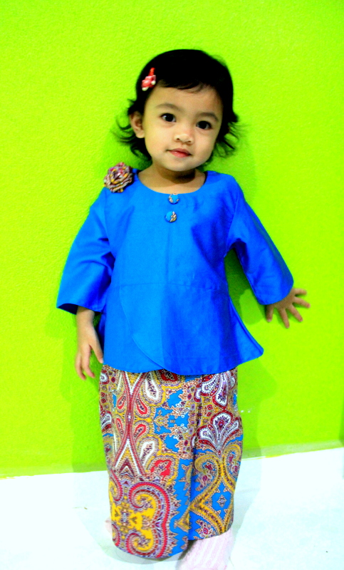 baju raya 2014 kids glam by HKK: baby peplum kurung: Blue Batique for ...