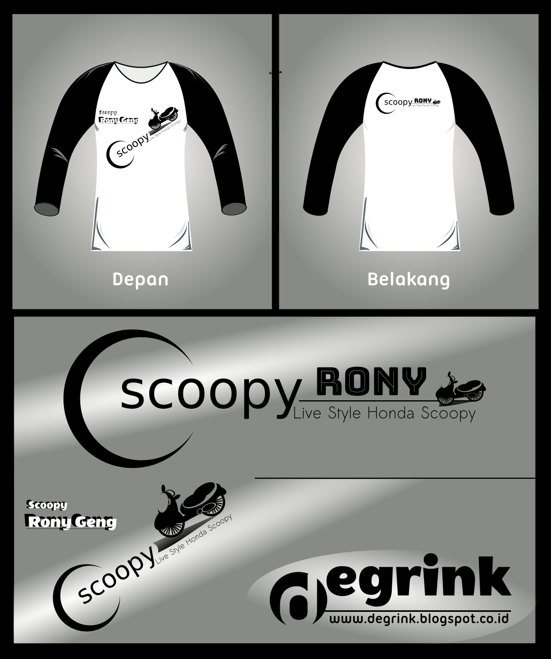  Desain  Kaos  Distro Scoopy Rony