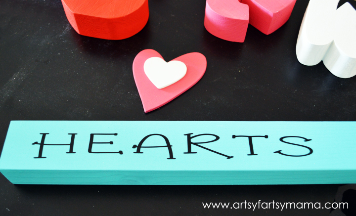 Sweet Hearts Word Set at artsyfartsymama.com #Valentines #WoodCreations