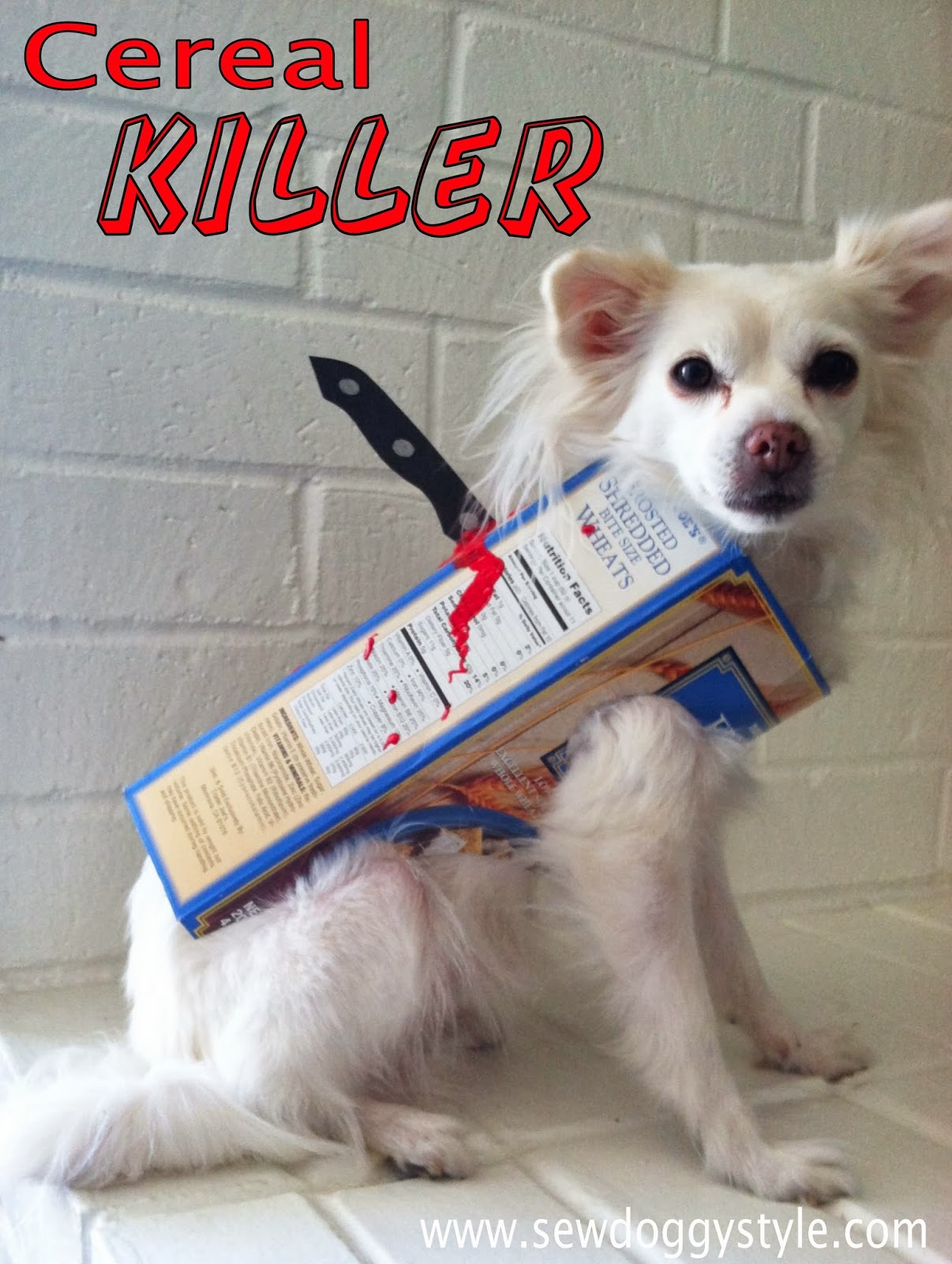Sew DoggyStyle Last Minute DIY Halloween Costume Cereal Killer!