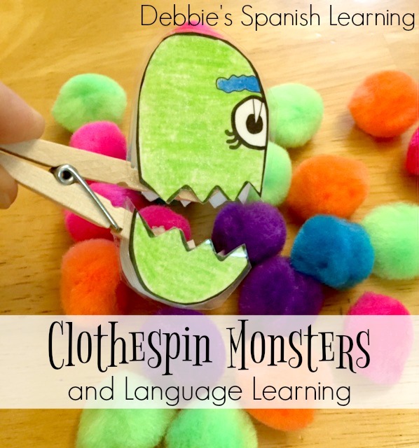 Debbie's Spanish Learning Clothespin Monsters and Language Learning