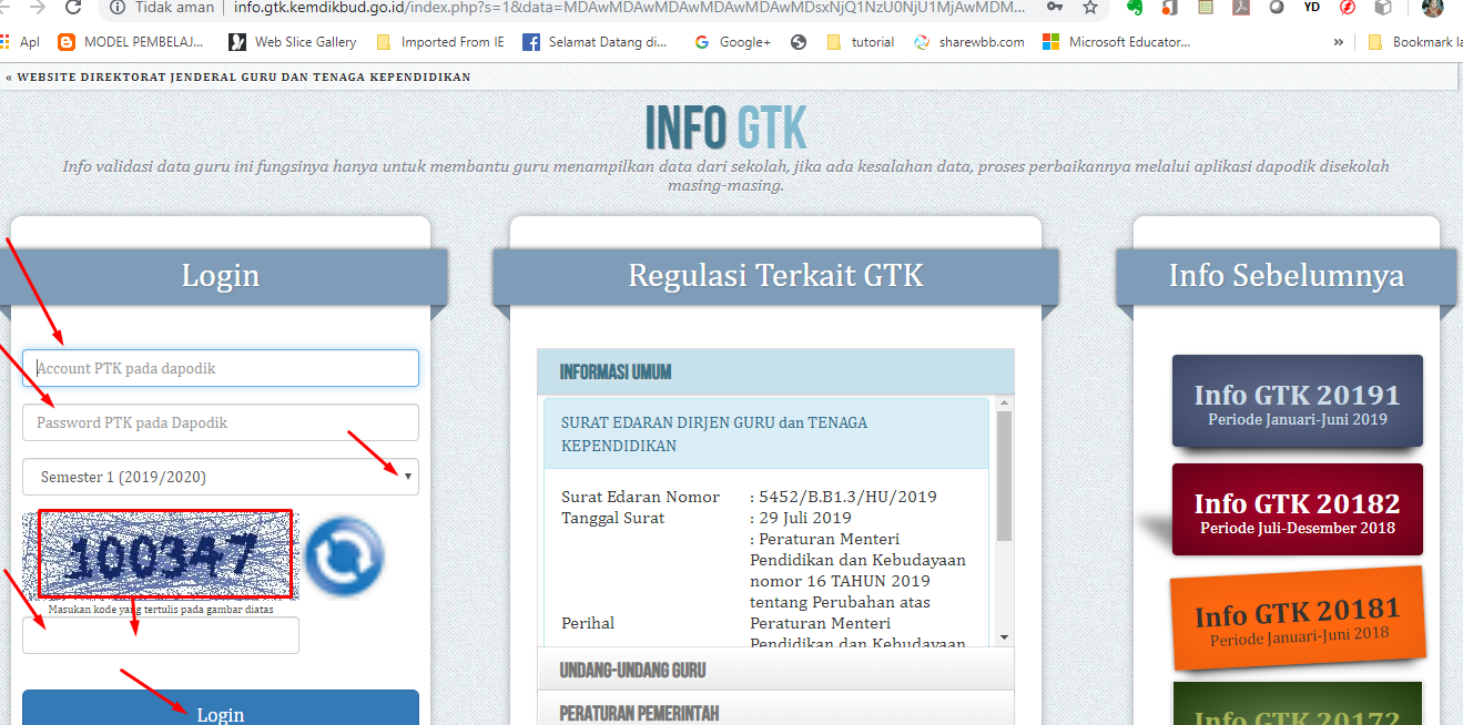 Cara Buka Info GTK Kelasku SDN Sayung 1