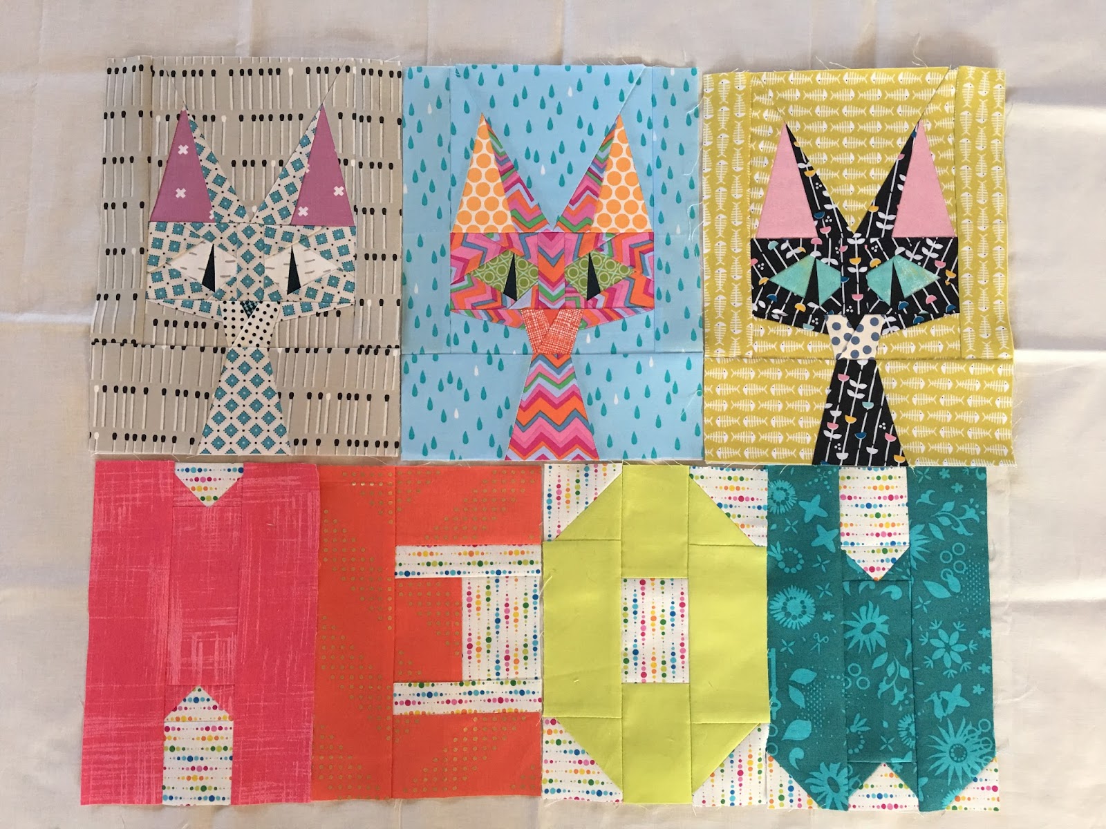 Schnitzel & Boo MEOW a Candy Cat Quilt Along Free Pattern/Tutorial