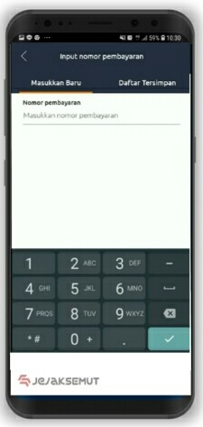 Masukan Nomor Pembayaran