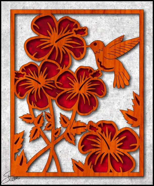 Scrollsaw Hummingbird Art Scroll Saw Pattern.