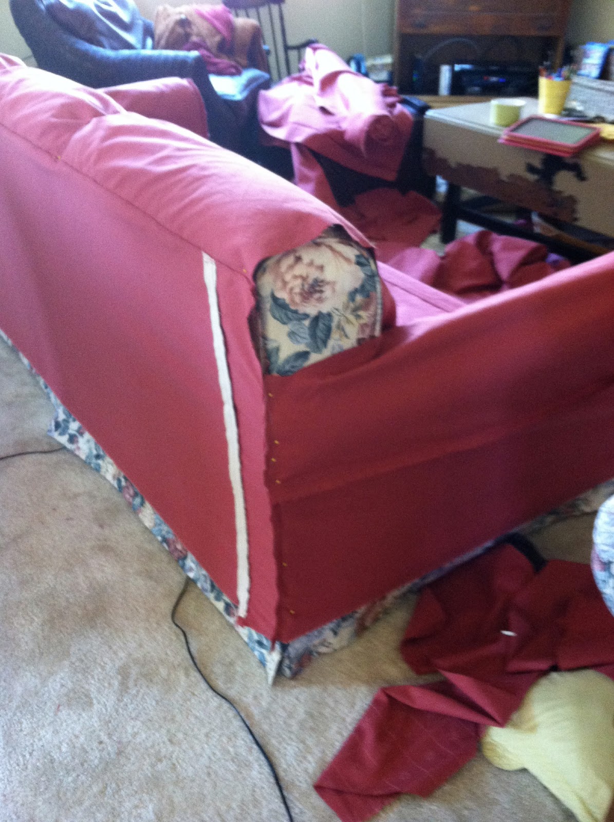 Goosegirl sews The New Slipcover For The Old Ugly Sofa Part 2