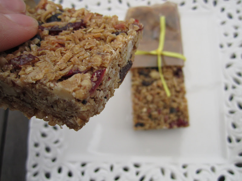 Cooking The Day Away Hand Pressed Granola Bars....